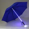 Ombrellas LED Light Sabre Up Umbrella Laser Sword Golf Cambiando sul flash dell'albero