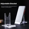 Ganci Rails Clear Mobile Display Cavalletto Card Coin Plate Cell Phone Jewelry Rack Stand espositivo in plastica