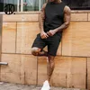 Men's Tracksuits 2021 Summer Men Shorts Suit Sleeveless Vest And Male Two Set Comfort Clothing 2 Piece Casual Solid Sets