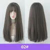 2021 Wig female long hair headgear black straight natural air bangs full top hairs realistic wigs factory wholesale