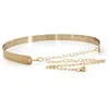 Hochwertiger Metallblech -Gürtel Mode Taillenkettenkleid Korsett Dekorative Gold Silbergürtel für Frauen Luxusdesigner Marke G220301