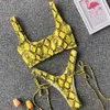 Sexy Bikini Mulheres Swimsuit Bandeau Push Up Swimwear Bandage Set Tanga Tanga Terno Banheira Brasil Biquini 210521
