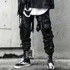 Techwear byxor multi-pock block svart last män streetwear harem joggare hajuku sweatpant hip hop byxor overalls 210715