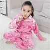 Winter Kids Pijamas Flanel Nachtkleding Meisjes Jongens Pyjama Coral Fleece Pyjama Sets 3-13T Kleding Nachtkleding / Homewear 211109