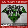 Injektionsfeedningar för Kawasaki Ninja 600cc ZX 6R 6 R 636 600 CC 2009-2012 13NO.0 ZX600 ZX636 ZX6R 09 10 11 12 ZX-636 ZX600C ZX-6R 2009 2010 2011 2012 OEM Bodys Factory Green