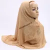 Sciarpa Hijab in chiffon Hijab istantaneo a doppio giro in chiffon tinta unita da donna Scialli musulmani Hijab islamici pronti da indossare con tubo 180 * 75 cm