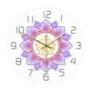 Mandala with Lotus Flower Modern Wall Clock OM Studio Sign Living Room Bedroom Bohemian Wall Decor Psychedelic Wall Clock Watch 211110