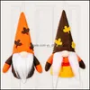 Other Festive & Party Supplies Home Garden Harvest Festival Hanging Gnome Ornaments Handmade Plush Faceless Doll Hallowee Decoration Xbjk210