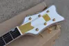 G6120 Witte Falcon Semi Hollow Body Jazz Elektrische Gitaar Korean Imperial Tuners Gold Sparkle Binding Double F Gat Bigs Tremolo