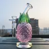 ÉPAIS 7.8 "MIGNON Ananas BONG Pipe À Eau En Verre Lourd HOOKAH ROSE Pipe 14mm Bol Commun