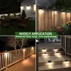 Sol lampa stege ljus utomhus vattentät LED trädgårdsljus terrass trappor staket dekorativa belysning med 7-växande förändring