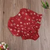 0-24m primavera outono nascido infantil bebê menina flor romper ruffles macacão vermelho manga longa roupas trajes 210515