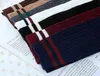 Women Stocking Knit Cotton Over The Knee Stocking Striped Thigh High Stocking Autumn Wear Y1119