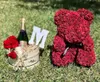 Rosen Teddybär Künstliche Seifenblumen für Mütter Geschenk Freundin Jahrestag Weihnachten Valentinstag Geburtstagsgeschenk GWD13015 SEA