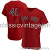 Chris Sale # 41 Red Ver1 Baseball Jersey XS-6XL Cousu Hommes Femmes Jeunesse Baseball Jersey