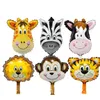 Cartoons Animal Foil Ballonger Toy Ballonger Air Helium Balon Birthday Party Decoration Kids Baby Shower Zoo Tema leveranser