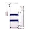 Raucher-Aschefänger aus dickem Glas, hochwertig, 1418 mm, viele Farben, Doppelwaben-Perkulator, Aschenfänger