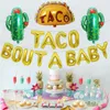 Festa messicana Tema Compleanno Decorazioni Palloncino Foil Cactus Taco Bout a Party Baby Love Globos Balloons