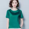 Damen Sommer Kurzarm Chiffon Bluse Grüne Hemden Plus Size Tops und Blusen Damenbekleidung 3743 50 210417