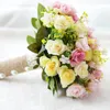 Decorative Flowers & Wreaths Yellow Pink White Blue Wedding Bouquet Artificial For Bridesmaids Bouquets De Bruidsboeket Ramo Flores Novia