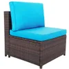 США на аксессуаре TOPMAX Rattan мебели наборы плетеных дивана для дивана для разрезе в секционном садовом саду диван для патио набор новый A22