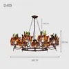 Modern industrial chandelier Nordic loft Pendant Lamp Creative Feather Ceiling Droplight for bars and restaurants