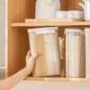 Organização de armazenamento de alimentos conjuntos de cereais frascos de armazenamento cozinha fresco lanches seco bens enlatados caixa de macarrão