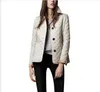 Groothandel- Nieuwe Dames Jas Winter Herfst Jas mode katoen Slim Jacket1 Britse Stijl Plaid Quilting Gewatteerde Parka's