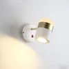 LED Dönen Duvar Lambaları Modern Basit Metal Akrilik Lamba Yaratıcı Oturma Odası Çalışma Yatak Odası Koridor Duvar Işıkları Anahtar