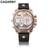 Mode Hommes Montre À Quartz Or En Cuir Casual Montres D'affaires Hommes Grand Cadran Relojes Hombre Montre Homme Horloge Horloge