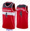 Männer Basketball WashingtonCity Team 4 Westbrook 2 Wall 3 Beal 8 Hachimura 2020-21 rot weiß City ärmelloses Trikot und Shorts