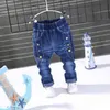 Printemps Mode Garçons Jeans Bébé décontracté Couleur boucle Pantalon Enfants Élasticité Jean Garçon Pantalon Automne Enfants Denim 1-6Y 211102