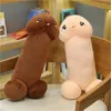 Simulação Sexy Funny Plush Toy Brinqued Soft Dick Dick RealLife Pleushs travesseiros fofos Toys interessantes presentes8519036