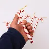 Noel Süslemeleri 6-Piece Şeker Xmas Kamışı Ağacı Dekorasyon Kolye Yıl Parti Aile Oyuncak Süsler Hediyeler
