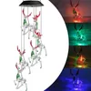 Lampy solarne jelenie psa ptak świnia wiatr Chime Kolor Zmiana Słoneczna LED String Lights Outdoor Mobile Wiszące Patio Light