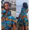 Qunq meisjes Afrikaanse stijl jurk zomer prints kinderen jurken voor 7 8 9 10 11 12 jaar meisje O-nek tieners kinderen prinses kleding q0716