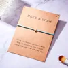 Make A Wish Style Paper Card Cross Cham Bracelet Simple Statement Weaving Bracelets Fashion Friends Wholesale Jewelry Gifts