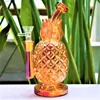 Hookahs GOLD CHROME PINEAPPLE GLASS WATER PIPE Jade Pinapple Bong Shape Unquie Fab Egg Dab Rigs Smoking Accessories1054719