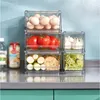 Bouteilles de rangement Jars Pet Refrigerator Drawer Box Cuisine Transparent Organisateur Bacs Fruit Velets Zer Réfrigage Empilable CA4859190