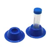 Fournitures de laboratoire 5 pièces supports de tubes à centrifuger support de test à trou unique socle en plastique Tubes vides piliers support de stockage bleu