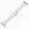 Ceramiczny pasek diamentowy dla Apple Watch Series 6 5 4 3 SE Luksusowy Bransoletka Watchbands Iwatch 44mm 42mm 40mm 38mm Opaski Opaski