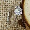 Pierścienie klastra LMNZB bezpłatnie wysłane certyfikat Silver 925 Pierścień z 1.0ct/2.0CT Lab Diamond Wedding Pasme For Women Biżuter