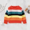 Baby truien herfst casual regenboog lange mouw pasgeboren bebes unisex pullovers tops 0-18M baby kinderen jongens meisjes knitwear winter y1024