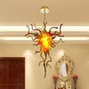 Art Deco LED Kolye Işık Lambaları Avizeler Ev Yaşam Yemek Odası Otel Dekorasyon El Üflemeli Kristal Cam Avize Yatak Odası için Pretty Colory 24 36 inç