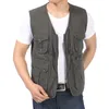 Spring Autumn Man Casual Vest With Multi Function Pockets Design Waistcoat Male V-neck Herringbone Gilets Men Leisure Vests 4XL 210923