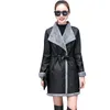 women's leather trench