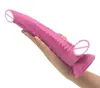 NXY Produkty Sex Dildos Faks 10 cali Miękkie Silikony Realistyczne Penis Długi Anal Dildo z ssącą Kobiece gry Dorosłych G Spot Stymulacja 1227