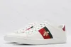 Top Quality Bee bianco Casual Designer di lusso Scarpe con stampa serpente tigre Uomo Donna Ciabatte fondo rosso Sneakers in vera pelle 35 ~ 44 taglia