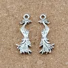 100 st antika silver Phoenix charms hängen för smycken tillverkar örhängen halsband och armband 11 5x32mm A-2523015