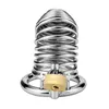 Cockrings Lockable Penis Lock Stainless Steel Cock Cage Metal Ring Sex Toys for Men S M L 1123